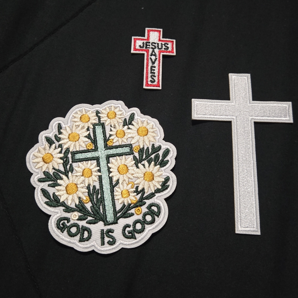 Embroidered Religious Patches Set